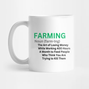 Farming Noun (farm-Ing) The Art of Losing Money...- Hilarious & Sarcastic Farming Definition Agriculture Lifestyle Gift Idea Mug